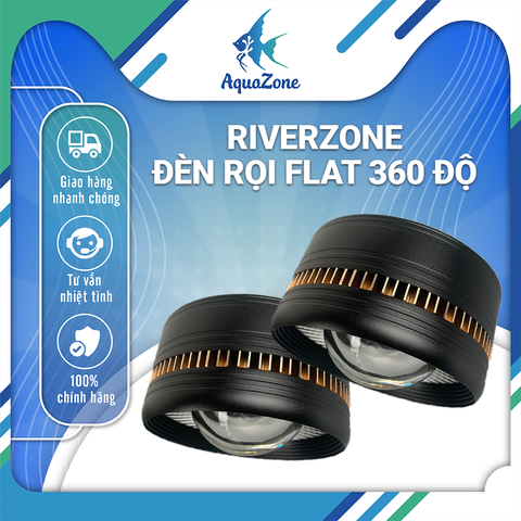 Đèn lon Flat xoay 360 độ độc đáo Riverzone ánh sáng RGB hoặc Trắng có sẵn giá treo cho bể cá thủy sinh, bể suối