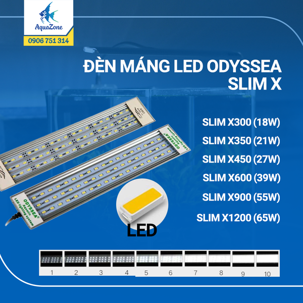 ĐÈN MÁNG LED ODYSSEA SLIM X dành cho bể thủy sinh