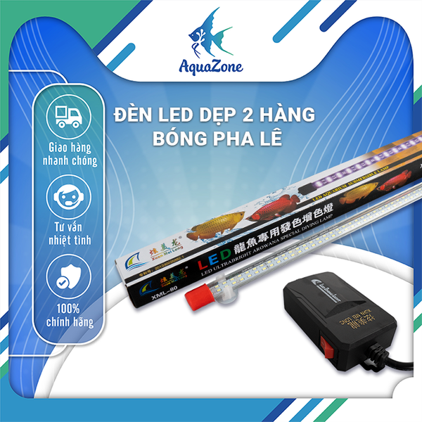 Đèn Led XML 2 hàng bóng - XML 2 hàng bóng pha lê đỏ/vàng - Đèn hỗ trợ lên màu cho cá Koi- cá rồng