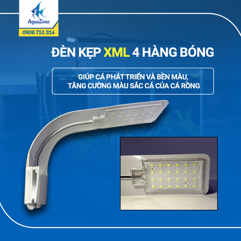 Đèn kẹp XML 4 hàng bóng