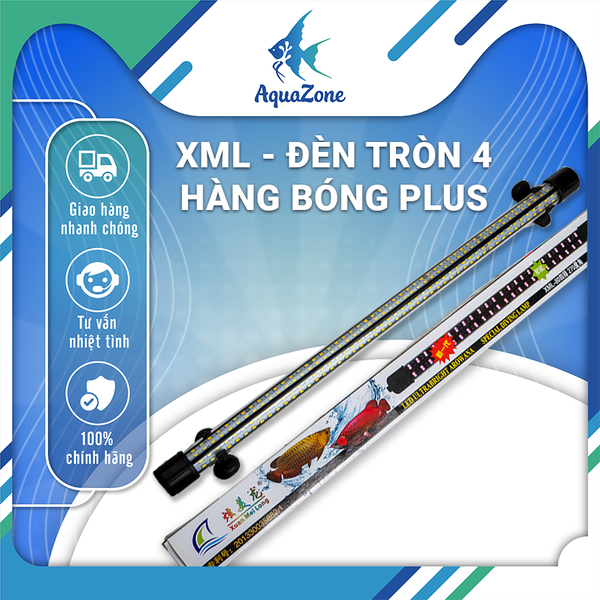 Đèn led tròn 4 hàng bóng XML PLUS đỏ/trắng/vàng phủ toàn bể, ánh sáng mạnh mẽ, màu sắc nổi bật