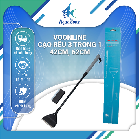 Cây cạo rêu bể cá, thủy sinh Voonline đa chức năng (Cạo rêu, san nền, cây cọ) tặng kèm 10 lưỡi dao thay thế