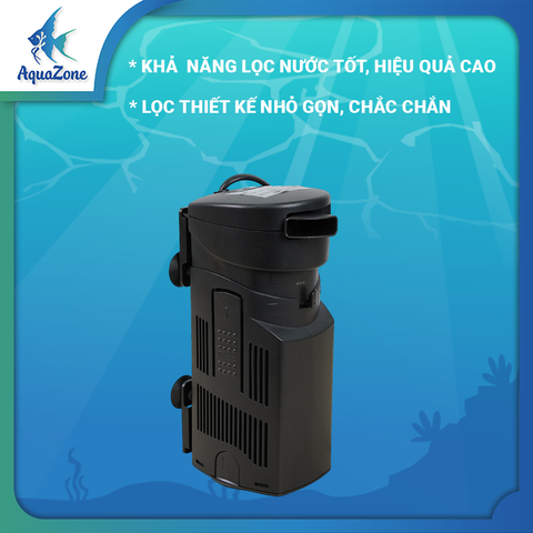 Bộ lọc bể cá tích hợp OF xử lý nước bằng 3 giai đoạn – lọc cơ học, sinh học và hóa học