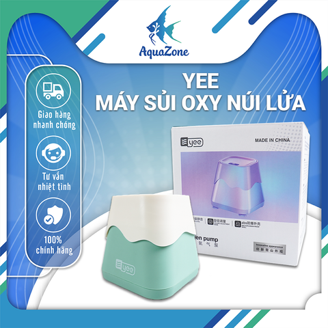 Máy sủi oxy núi lửa cao cấp YEE có sẵn dây sủi, đá sủi, máy sủi oxy siêu êm, tiết kiệm điện