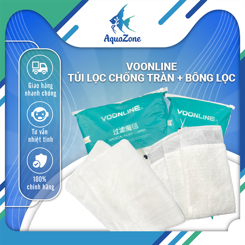 Túi lọc chống tràn, bông lọc mềm mịn Voonline siêu dày dặn, bông lọc mềm mịn