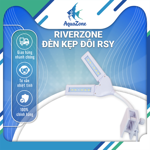 Đèn led kẹp đôi WRGB Riverzone dành cho bể cá thủy sinh thế hệ mới