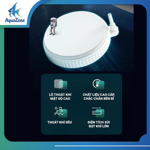 Đĩa sủi nano siêu mịn Yee cung cấp oxy cho bể cá có sẵn van điều chỉnh lưu lượng