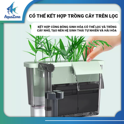 Lọc thác Yee pro 8w 10w kết hợp trồng cây hiệu năng mới lạ dành cho bể cá, thủy sinh