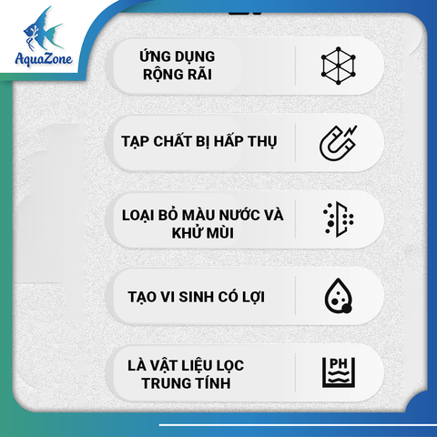 Than hoạt tính Voonline VL 284, vật liệu lọc nước hồ cá hiệu quả cao