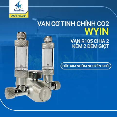 VAN CƠ TINH CHỈNH CO2 WYIN: R105 chia 2 (Kèm 2 đếm giọt)