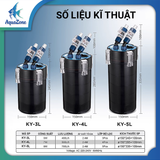 Lọc thùng bể cá MARINE sẵn vật liệu học (sứ lọc, bông lọc) với nhiều ngăn tiện lợi, yên tĩnh