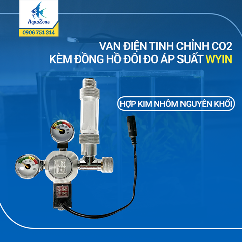 VAN ĐIỆN TINH CHỈNH CO2 KÈM ĐỒNG HỒ ĐÔI ĐO ÁP SUẤT WYIN: R104