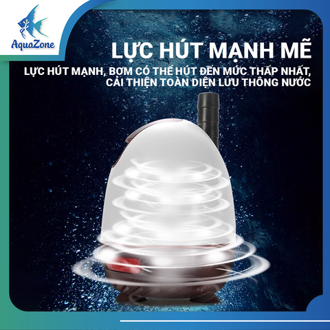 Bơm hút đáy bể cá 360 độ MBIO Q series công suất lớn, bơm hút đáy, hút sạch cặn bẩn trong hồ cá