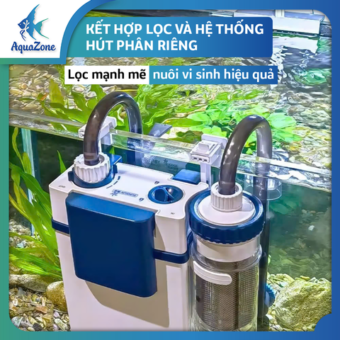 Lọc treo Sunsun YBF-500 - Tích hợp hệ thống hút phân riêng và lọc váng, có sẵn vật liệu lọc