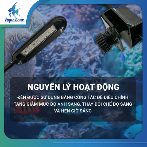 Đèn led kẹp nhôm RHA HSF1, HSF2, HSF3 dành cho bể thủy sinh vừa và nhỏ