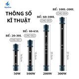 Thanh sưởi bể cá Cherlam 50w đến 300w, thanh sưởi ấm bể cá hiện đại, tùy chỉnh nhiệt độ