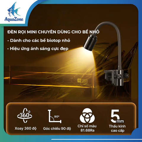 Đèn rọi Mini YEE chuyên dùng cho các bể cá nhỏ, biotop hiệu ứng ánh sáng cực đẹp