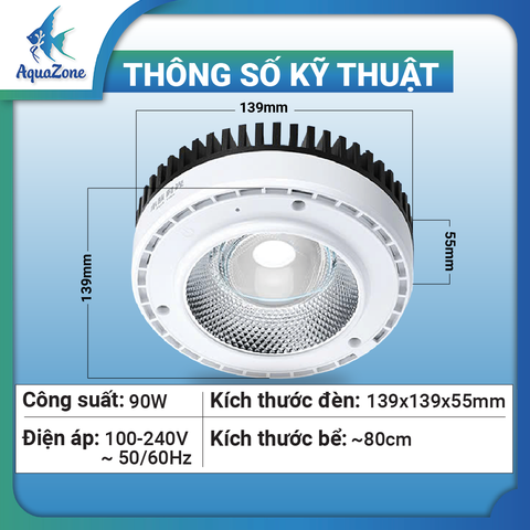 Đèn Netlea Aquatime AT900SW 90W - Đèn LED bể cá, thủy sinh tùy chỉnh qua app, ánh sáng tự nhiên