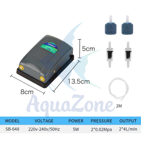 Máy sủi oxi mini Sobo tiết kiệm điện, không gây ồn (1 vòi, 2 vòi)