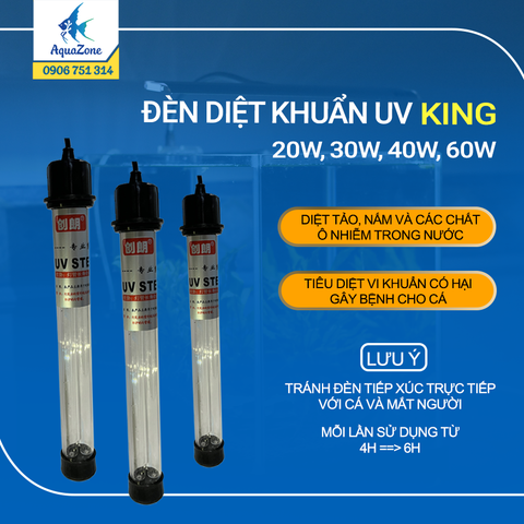 Đèn thủy sinh KING UV 20W - 60W diệt tảo, khuẩn hồ cá