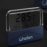 Nhiệt kế điện tử Cherlam màn hình LCD hiện đại có thể chuyển đổi độ C độ F, tặng pin