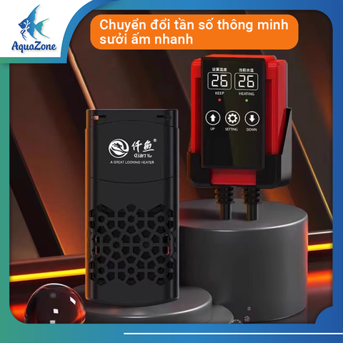 Sưởi Bể Cá QIANYU Thay Đổi Tần Số Có Bảng Điều Khiển Cảm Ứng 300w 500w 800w 1000w