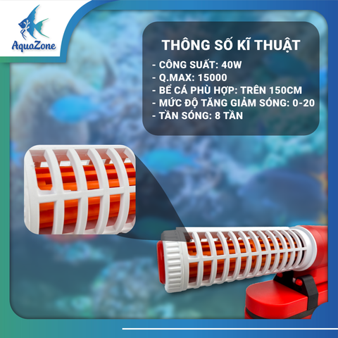 MÁY TẠO SÓNG CHÉO QIANYU 4 CHẾ ĐỘ CAO CẤP MỚI | Máy tạo sóng, thổi luồng dành cho bể cá