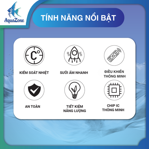 Sưởi bể cá Enjoy Royal XT X-218 Series - Sưởi điện tử có bảng điều khiển tiện lợi