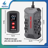 Máy sưởi bể cá VOONLINE Q50 Q100 (50W-100W), sưởi ấm bể cá có tùy chỉnh nhiệt độ