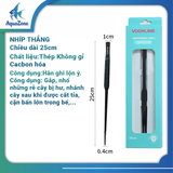 Nhíp gắp cây thủy sinh bằng thép không gỉ cacbon Voonline 25cm, nhíp thẳng, nhíp cong chữ L, nhíp cong chữ S