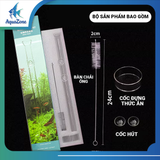 Bộ máng trượt cho cá ăn Voonline dài 25cm 35cm 45cm bằng thủy tinh trong suốt chắc chắn bền bỉ