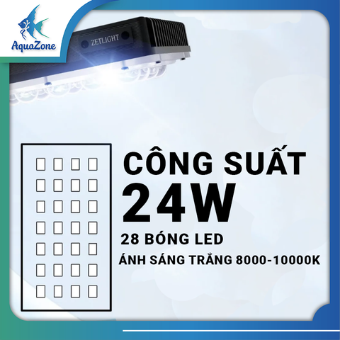 Đèn Led Zetlight E3-F siêu sáng dành cho bể cá thủy sinh