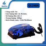 Máy sục sủi Oxy Quanlong (QL) 1 vòi, 2 vòi 2.5w, 5w QL248A QL348A siêu êm dành cho bể cá