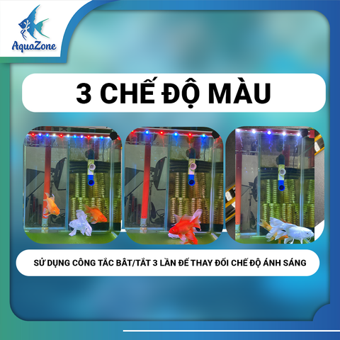 Đèn led Riverzone RQH dành cho cá nhiệt đới thay đổi 3 chế độ màu độc đáo