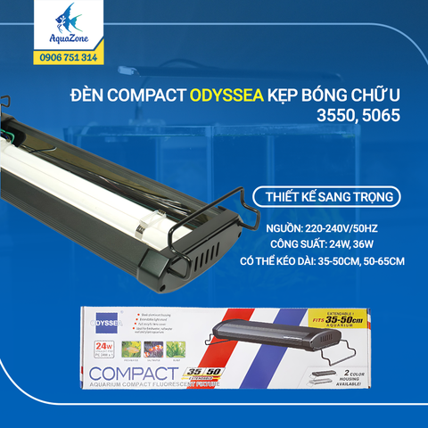 ĐÈN COMPACT ODYSSEA KẸP BÓNG CHỮ U | 3550, 5065 (35-50cm; 50-65cm) |