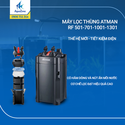 MÁY LỌC THÙNG ATMAN RF 501-701-1001-1301 Thế hệ mới - Tiết kiệm điện