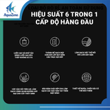 Dụng cụ vệ sinh bể cá thủy sinh Cherlam 6 trong 1, cọ chà hồ, cạo rêu, bọt biển lau kính, lưới,  cào sỏi tiện lợi