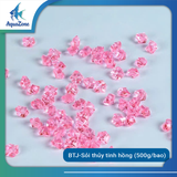 Sỏi thủy tinh xanh, hồng, tím, trắng đa dạng màu lót nền tiểu cảnh