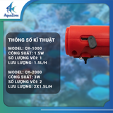 MÁY SỦI OXY TÍCH ĐIỆN QIANYU QY1000 QY2000 | Máy sủi oxy chất lượng cao, yên tĩnh dành cho bể cá