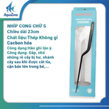Nhíp gắp cây thủy sinh bằng thép không gỉ cacbon Voonline 25cm, nhíp thẳng, nhíp cong chữ L, nhíp cong chữ S