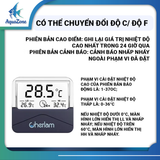 Nhiệt kế điện tử Cherlam màn hình LCD hiện đại có thể chuyển đổi độ C độ F, tặng pin