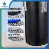 Lọc thùng bể cá MARINE sẵn vật liệu học (sứ lọc, bông lọc) với nhiều ngăn tiện lợi, yên tĩnh