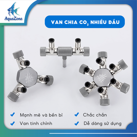 Van chia Co2 Week Aqua chất lượng cao 2 đầu 3 đầu 6 đầu