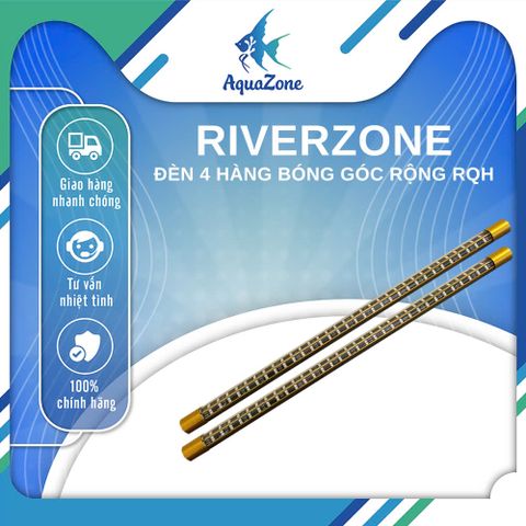 Đèn led 4 hàng bóng góc rộng Riverzone RQH thế hệ mới đỏ cá không đỏ nước dành cho cá rồng, két, koi, cá chép sư tử