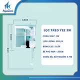 Máy lọc treo bể cá Yee| Lọc treo sẵn vật liệu lọc, có thể tùy chỉnh lưu lượng và vật liệu lọc bể cá thủy sinh