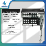 Lọc treo bể cá Cherlam 3.5w 6w 8w 350/ 550/ 800 | Lọc treo có thể tùy chỉnh lưu lượng và vật liệu lọc bể cá thủy sinh