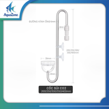 Cốc sủi CO2 WEEK AQUA siêu mịn xi lanh bằng thép không gỉ