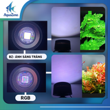 Đèn lon Flat xoay 360 độ độc đáo Riverzone ánh sáng RGB hoặc Trắng có sẵn giá treo cho bể cá thủy sinh, bể suối