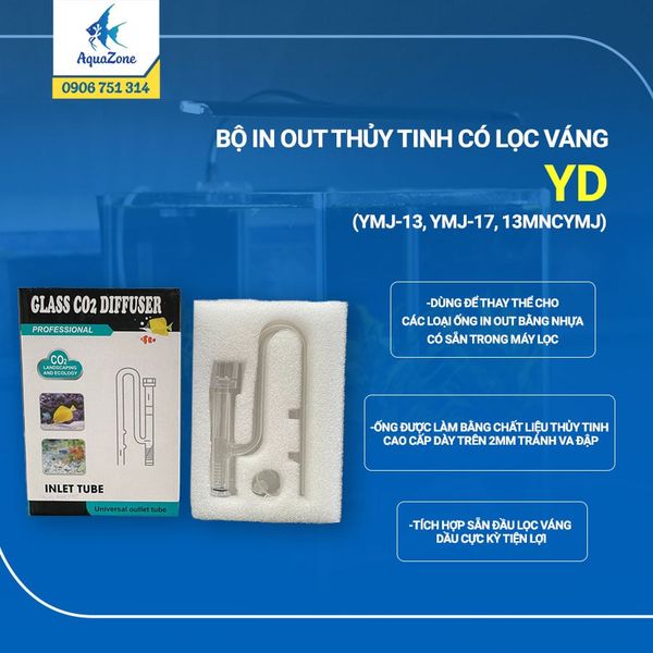 BỘ IN OUT THỦY TINH CÓ LỌC VÁNG YD (YMJ-13, YMJ-17, 13MNCYMJ)