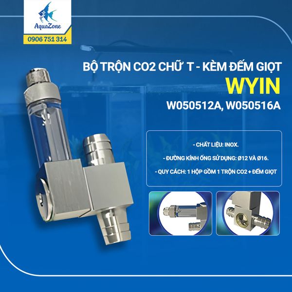BỘ TRỘN CO2 CHỮ T - KÈM ĐẾM GIỌT WYIN W050516A